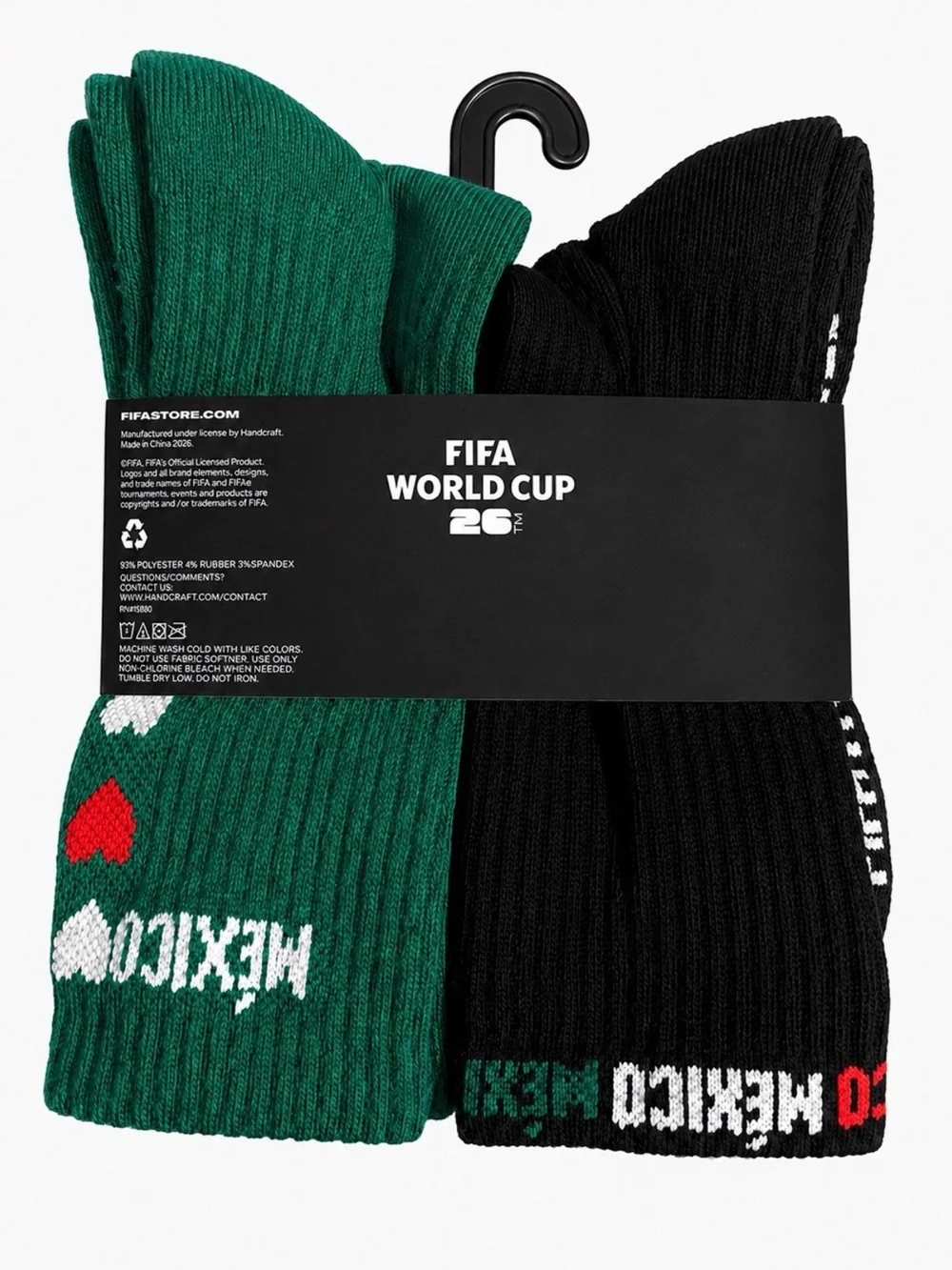 FIFA Mexico White Crew Socks - 6 Pair Pack